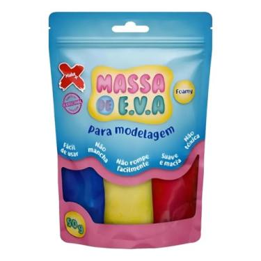 Imagem de Massa De Eva 50g Super Leve E Macia Para Modelar E Criar 3 Cores