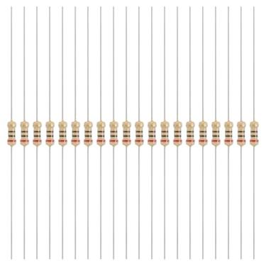 Imagem de YOKIVE 200 peças 1/4W (0,25 Watts) 20 Ohm 5% de resistor de filme de carbono, resistor fixo único de filme de carbono | Ótimo para dispositivos eletrônicos DIY, placas de circuito, sensores
