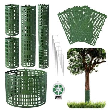 Imagem de Envolvente para Troncos,Proteção Solar 10 Peças - Proteção para Árvores contra Cervos com Estacas - Para Quintal Jardim Pomar e Paisagismo com contra Cortadores e