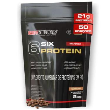Imagem de 6 Six Protein Cappuccino 2kg – Bodybuilders