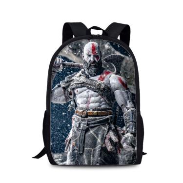 Imagem de Mochila Gods Of Wars Kratos Kids School Nylon 28x13x44cm