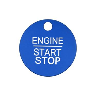 Imagem de LANZMYAN Capa de botão Push Start Stop compatível com Ford Keyless One Click Push Start Button Trim Sticker para 5º Mondeo/EVOS 2022 2023 2024 2025 acessórios interiores de liga de alumínio (2 peças