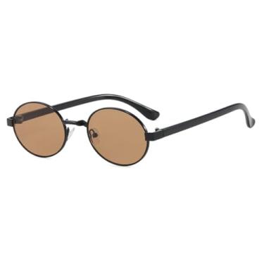 Imagem de VFDHN Óculos de Sol com Armação Retrô Unissex em Metal, Moda UV400 (TYJ336-5)