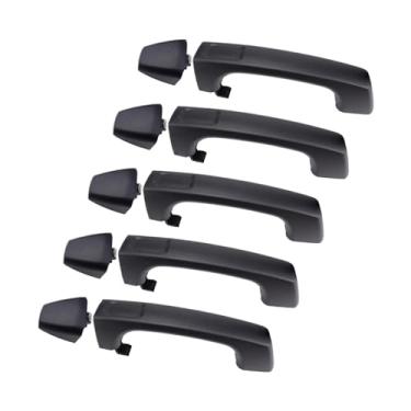 Imagem de Conjunto de 5 maçanetas externas pretas e resistentes, código 25957909, compatíveis com Hummer H3.