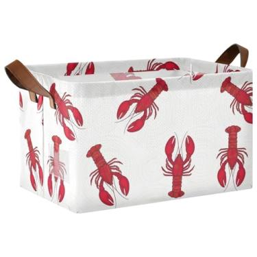 Imagem de Caixas organizadoras de armário brancas para armazenamento e organização de quarto, caixas de armazenamento de brinquedos dobráveis de 40 x 28 x 25 cm para armazenamento decorativo, pacote com 2