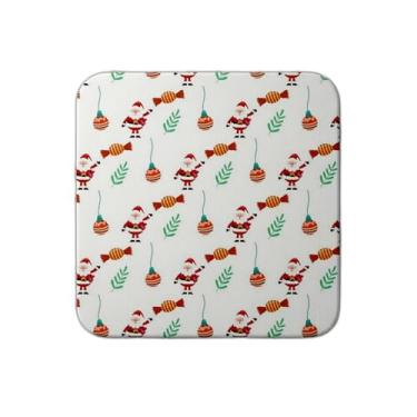 Imagem de Ladrilho Decorativo de Cerâmica O Natal Está Aqui com Estampa Festiva