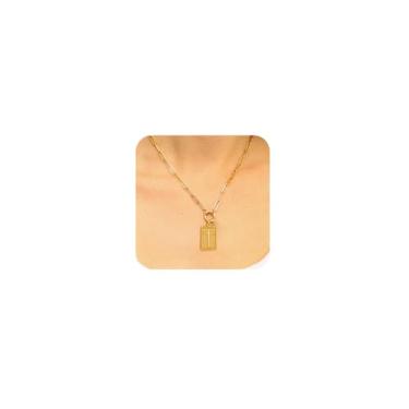 Imagem de JINEAR YOIHUR Colar de cruz de ouro para mulheres, colares delicados preenchidos com 14K, não mancha, à prova d'água, na moda, colares cruzados, batismo, fé religiosa, joias incentivam presentes para