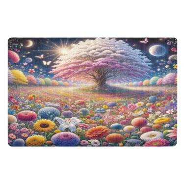 Imagem de Joisal Tapete colorido de boas-vindas para jardim, tapete de piso externo resistente à sujeira tapetes de entrada internos para casa 81 x 50 cm