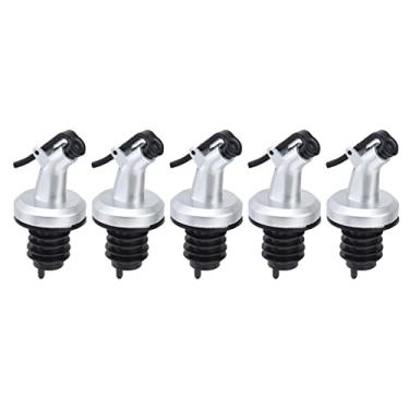 Imagem de Yosoo Bocal à Prova de Vazamento do Bico da Garrafa de óleo de 5 Pces, Rolha Segura da Garrafa do Vinagre de Vinho para o Material Abs Restaurante Cozinha