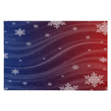 Imagem de Wassud Tapete de neve de cristal de gelo 61 x 89 cm, tapete de área lavável antiderrapante com suporte de borracha, tapete macio e macio para sala de estar, quarto, entrada, entrada