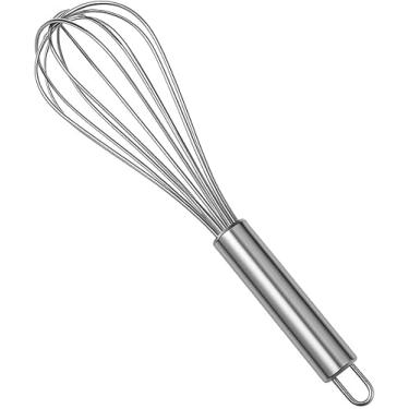 Imagem de Batedor de Ovos em Aço Inox, Utensílio de Cozinha Pequeno, Manual para Misturas Leves