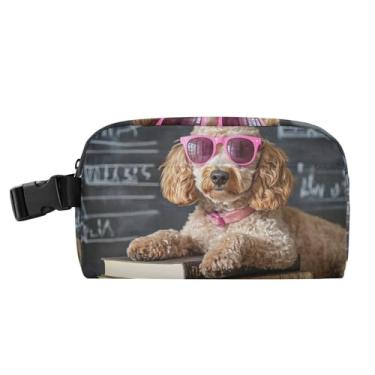 Imagem de TSENQUE Lancheira divertida personalizada para livros de copos Poodle para crianças meninas lancheira feminina pequena para trabalho rosa bolsa isolada divertida para meninos