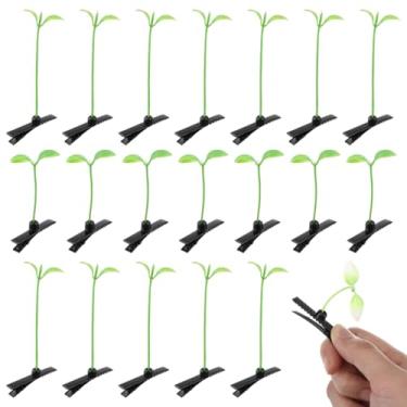 Imagem de 50 Unidades Grampo De Broto De Feijão Festival De Clipes De Broto Clipes De Plantas Cocar Para Presilha De Grama Engraçada Brotos Cabelo Plástico Planta Pequena Senhorita