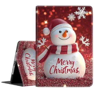 Imagem de Capa para iPad 10.2 9ª/8ª/7ª geração (modelo 2021/2020/2019) 10,2 polegadas, capa para iPad Air 3/Pro de 10,5 polegadas, suporte inteligente multi-ângulo, hibernar/despertar automático, boneco de neve