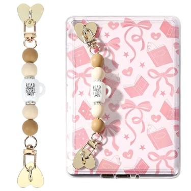 Imagem de LuneClat Alça para leitor eletrônico com caneca de café – Pingente de corrente de silicone fofo para Kindle, acessórios para leitor de e-book, alça de mão para dispositivo E-Reader, presente para