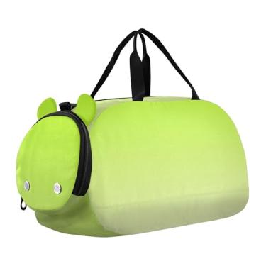 Imagem de Bolsa esportiva colorida abstrata com cores arco-íris brilhantes para meninos e crianças pequenas bolsas de viagem para viagem, dança, bagagem infantil, Linho verde limão gradiente, Clássico