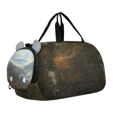 Imagem de Auguste Renoir Bolsa de viagem para meninas, pintura de piano, bolsa de viagem para crianças, bolsa de viagem para meninos, academia, bagagem infantil, J. M. W. Turner imprime paisagem de Coniston