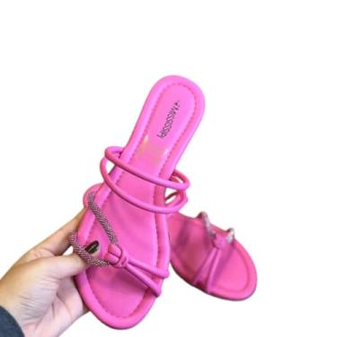 Imagem de Chinelo Rasteiro Feminino Mississipi Glitter - Rosa Furtacor