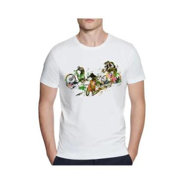 Imagem de Camiseta Masculina De Verão Com Estampa MTB Para Ciclismo Downhill Cas