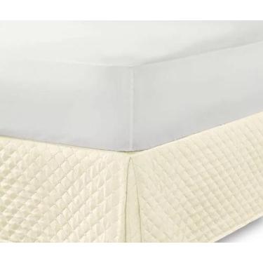 Imagem de Saia Para Cama Box Solteiro Matelada Microfibra - RT MAGAZINE, PALHA