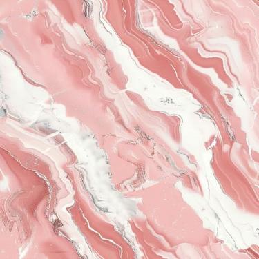 Imagem de Papel de parede com padrão de mármore rosa e branco 43 x 300 cm, papel de parede de vinil à prova d'água e à prova de umidade para sala de estar, cozinha, banheiro, quarto, sala de jantar