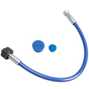 Imagem de SDRZJX Mangueira acoplada a pulverizador sem ar, tubo lateral de bomba de pistão compatível com Graco 390 395 490 495 595 PC 0,5 polegada Substituto #: 24W830 Azul