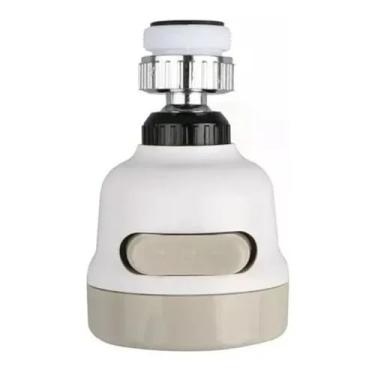 Imagem de Adaptador Bico Torneira Gourmet 3 Jatos Alta Pressão com Rotação 360° Arejador Econômico para Pia de Cozinha