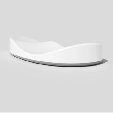 Imagem de Almofada ergonômica de apoio de pulso de espuma de memória para computador, laptop, trabalho de escritório, jogos de PC - design de furos de massagem - alívio da dor no pulso, cor branca