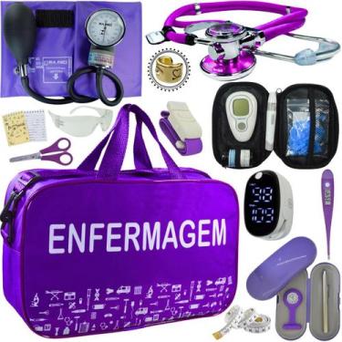 Imagem de Kit Enfermagem Aparelho Pressao Esteto Completo Promocao Top - Love Sa