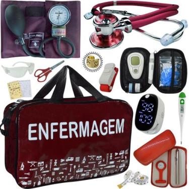 Imagem de Kit Enfermagem Aparelho Pressao Esteto Completo Promocao Top - Love Sa