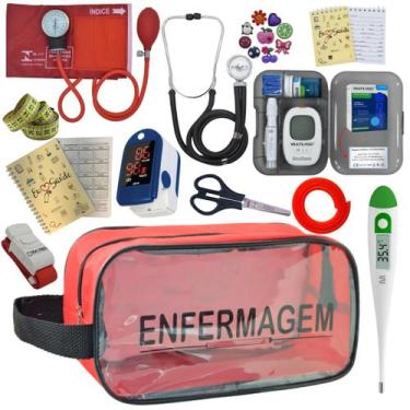 Imagem de Kit De Enfermagem Completo Medidor Glicose Aparelho Pressao - PREMIUM,