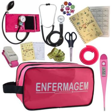 Imagem de Kit Enfermagem Profissional Glicose Estagio Saude Completo - PREMIUM, 