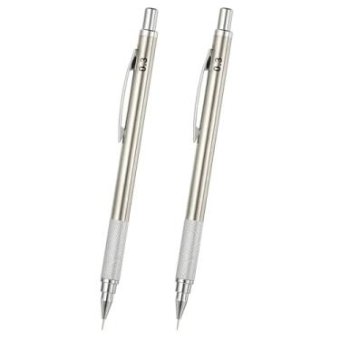 Imagem de PATIKIL 2 peças de lapiseira de 0,3 mm, suporte mecânico de ponta fina para desenho, arte, esboço, marcenaria, prata