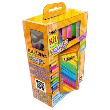 Imagem de BIC Kit Meu Planejamento 6 Canetas Cristal 1,2mm 6 Marca Texto Intensity Dual
