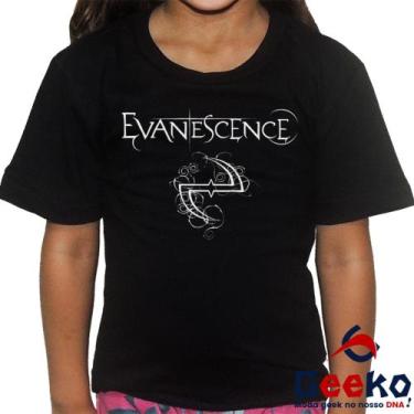 Imagem de Camiseta Infantil Evanescence 100% Algodão - Rock - Geeko, Preto, 16
