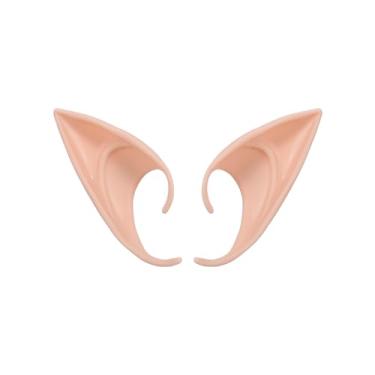 Imagem de Orelhas de Elfo 1 Par para Cosplay Halloween Fada Pixie Látex Festa Fantasia Performance Fantasma Alien Zumbi Vampiro Demônio Traje