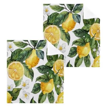 Imagem de xigua Toalhas de mão de algodão limoeiro, toalhas de banho multiusos e absorventes toalhas de rosto macias para a pele para banheiro, cozinha, hotel, academia, panos de lavagem, pacote com 6, 30 x 30