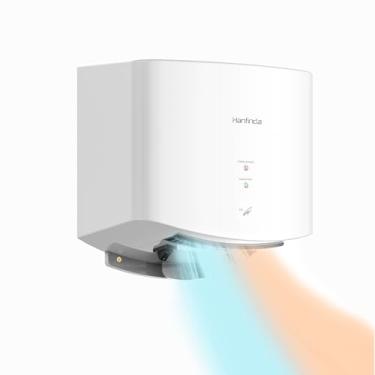 Imagem de HANFINDA Secador de mãos de banheiro comercial branco