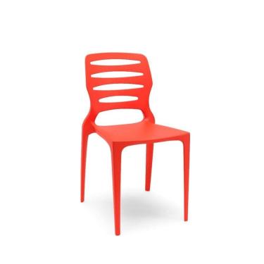 Imagem de Cadeira Ville Vermelha Empilhável Em Polipropileno Plaxmetal