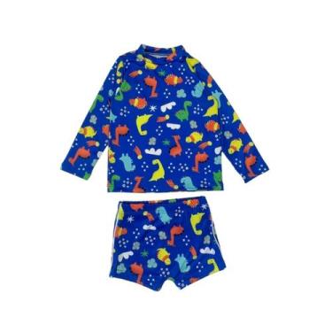 Imagem de Conjunto Infantil Praia Menino Camisa Sunga Proteção Solar - Fofotinho