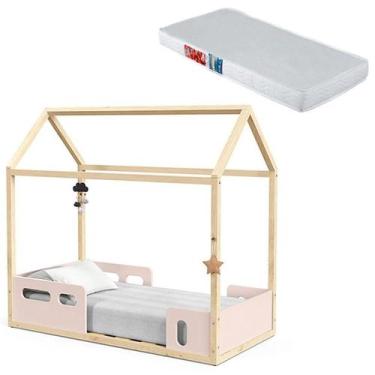 Imagem de Mini Cama Montessoriana Liv Rose Natural com Colchão - Matic - Matic M