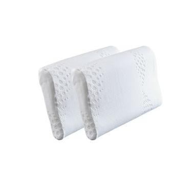 Imagem de Conjunto de Travesseiros 60x40 cm - Visco Firme Cervicale - Sleep Complements Branco