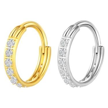 Imagem de LOMISS PIERCING ARGOLA TITÂNIO PVD SEGMENTO ARTICULADO 1 FILEIRA ZIRCÔNIA (PRATA, 1.2x6)