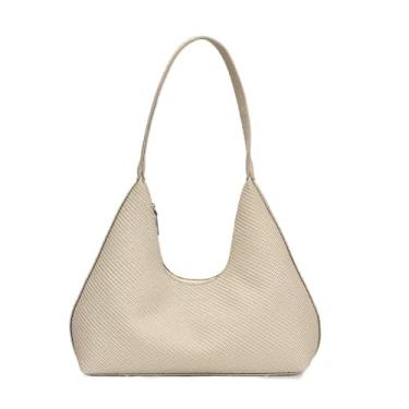 Imagem de Bolsa de armazenamento francesa nas axilas preta bolsa Hobo bolsa clássica de textura azul, E