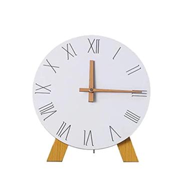 Imagem de Relógio de mesa criativo simples para escritório relógio de mesa de uso duplo quarto sala de estar relógio de parede grande mudo decoração de casa (cor: D, tamanho: tamanho único)