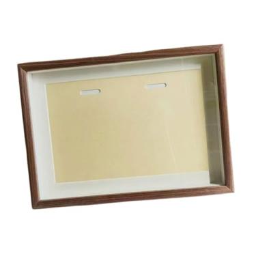 Imagem de IEUDNS Caixa expositora para medalhas, porta-retratos e moldura para fotos de ginástica e futebol. Ideal para premiações, Madeira, 10 Inch