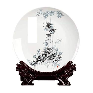 Imagem de Acessórios de escultura de cerâmica em relevo placa decorativa artesanato cerâmica armário de TV vinho sala de estar decoração artesanato ornamentos