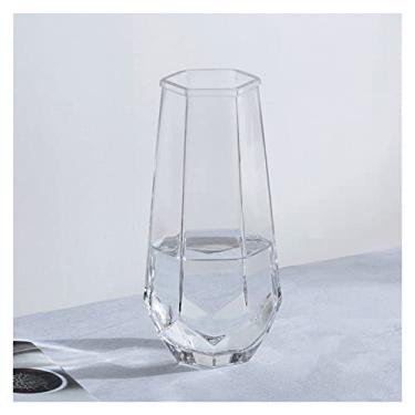 Imagem de WUHUQN Vaso de flores vasos de vidro nórdicos simples e criativos, vasos transparentes, mesas de sala de estar, vasos de flores, vasos decorativos para arranjos florais