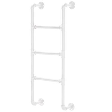 Imagem de lylunnamsp Escada de beliche de metal, escada de sotão para beliches, escadas de escalada de dormitório de apartamentos, escadas de saída de sótão industrial para escapar de escalada, escada de metal