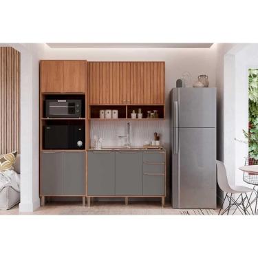 Imagem de Cozinha Modulada MGM Divina MGM 3 Peças C3P58 Cinamomo/Titanium